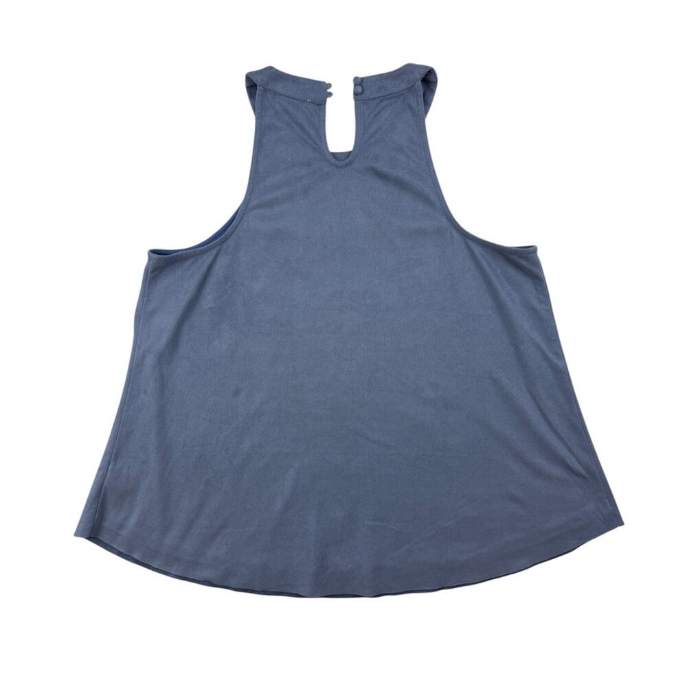 Altar'd State Halter Tank Festival Boho Womens Blue Faux Suede Eyelet Cut Large - Picture 7 of 12